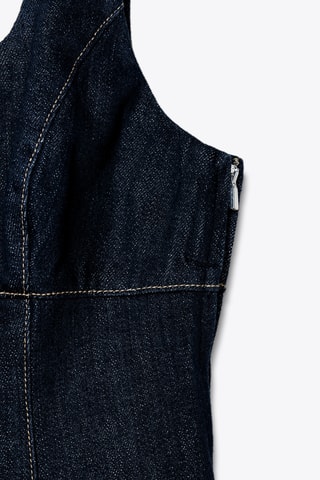 Robe patineuse en jean - Bleu marine