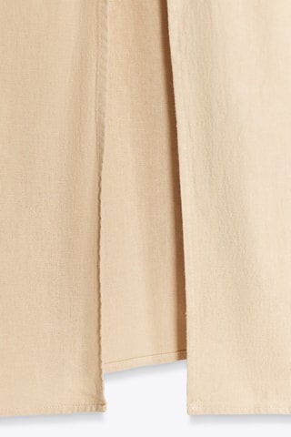 Robe midi en lin - Beige