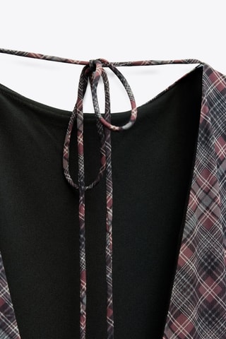 Robe trapèze - Rouge et noir