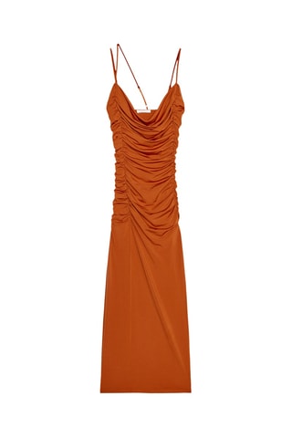 Robe drapée - Rouge brique