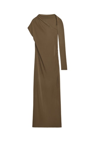 Robe drapée - Marron