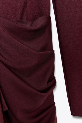 Robe drapée - Bordeaux