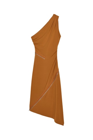 Robe asymétrique - Marron