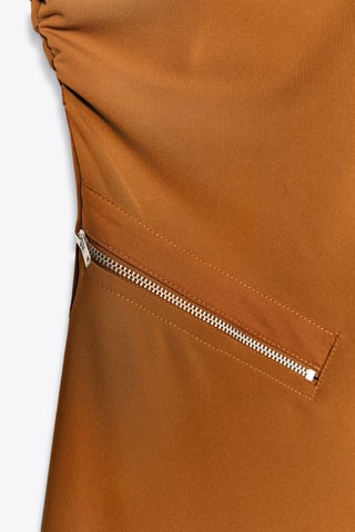 Robe asymétrique - Marron