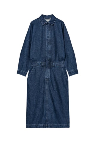 Robe droite en jean - Bleu
