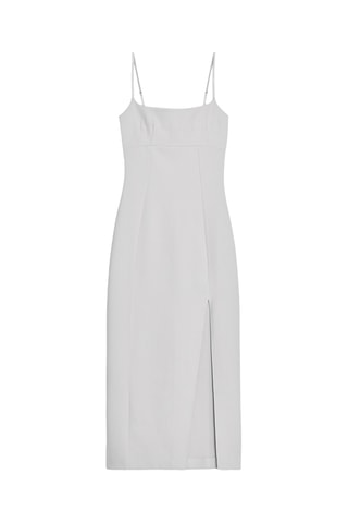 Robe midi - Gris clair