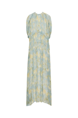 Robe longue plissée - Bleu clair