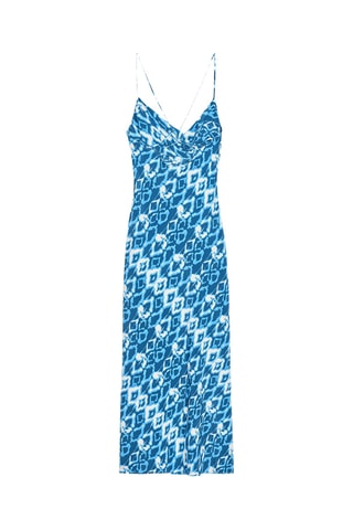 Robe midi - Bleu marine et ciel