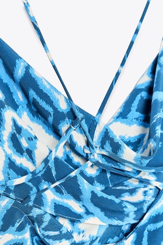 Robe midi - Bleu marine et ciel