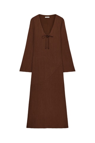 Robe midi - Marron