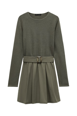 Robe trompe-l’œil - Kaki