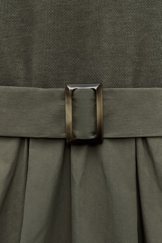 Robe trompe-l’œil - Kaki