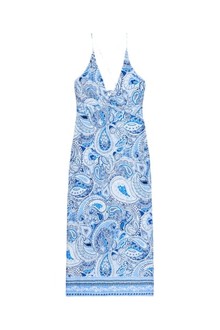 Robe droite - Ciel et blanc