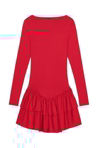 Robe volantée - Rouge