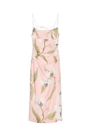 Robe droite - Rose poudré et blanc