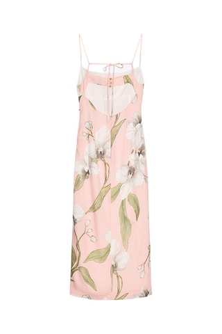 Robe droite - Rose poudré et blanc