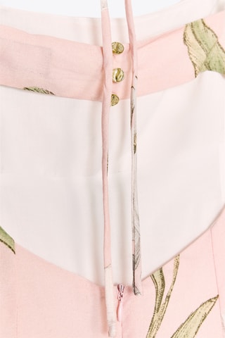 Robe droite - Rose poudré et blanc