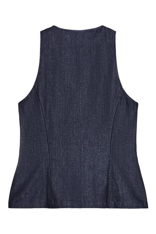 Gilet de costume en jean - Bleu marine
