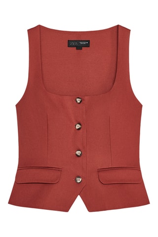 Gilet de costume - Rouge brique