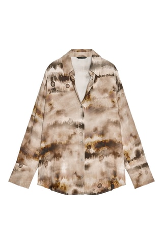 Chemisier tie and dye - Marron et beige