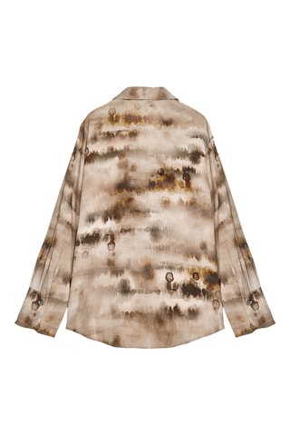 Chemisier tie and dye - Marron et beige