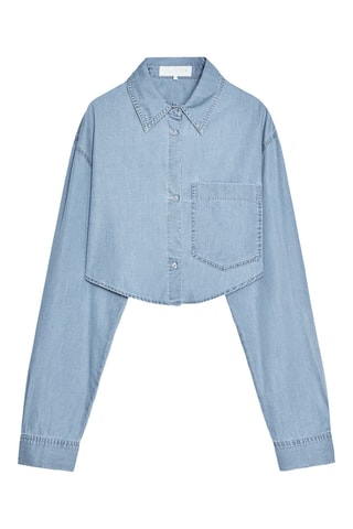 Chemisier en jean - Bleu clair