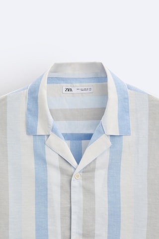 Chemisier - Ecru et ciel