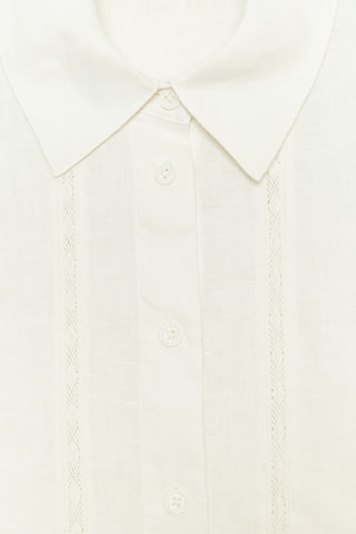 Chemisier en lin - Blanc