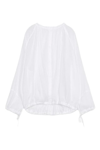 Chemisier en ramie - Blanc