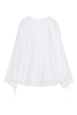 Chemisier en ramie - Blanc