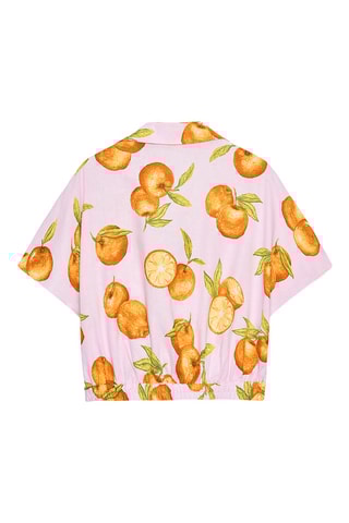 Chemisier en lin - Rose et orange