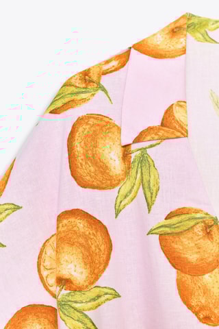 Chemisier en lin - Rose et orange