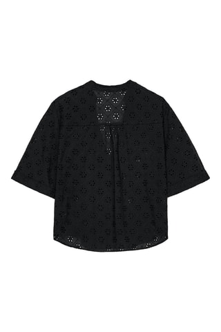 Chemisier en broderie anglaise - Noir