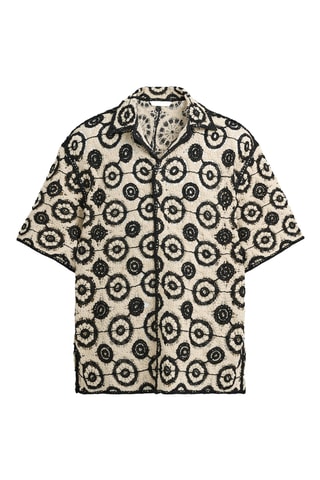 Chemise - Beige et noir