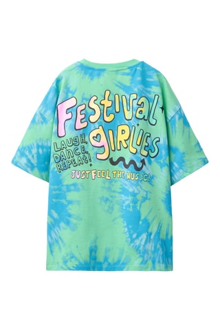 T-shirt tie and dye - Vert et bleu