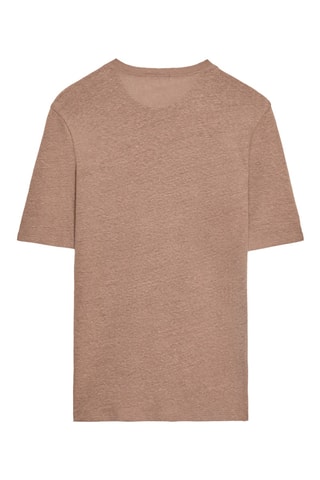 T-shirt en lin - Marron chiné