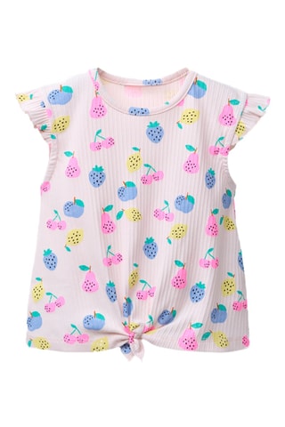 T-shirt noué - Rose poudré