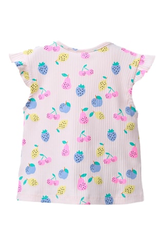 T-shirt noué - Rose poudré