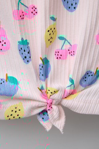 T-shirt noué - Rose poudré