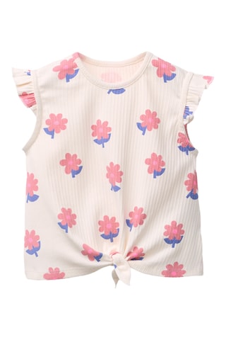 T-shirt noué - Blanc