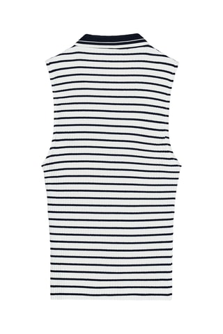 T-shirt - Blanc et bleu marine