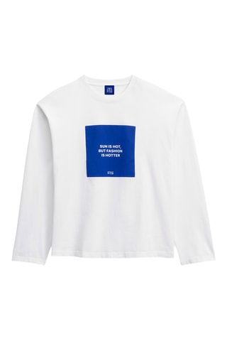 T-shirt - Blanc et bleu roi