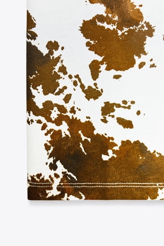 T-shirt - Blanc et marron