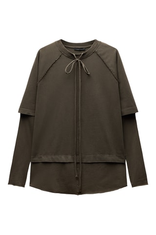 T-shirt trompe-l’œil - Gris foncé