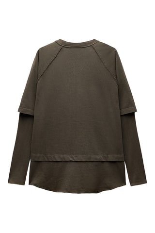 T-shirt trompe-l’œil - Gris foncé