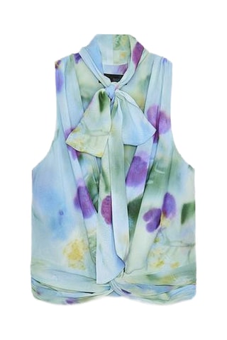 Blouse - Violet et ciel