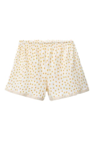 Short - Blanc et jaune