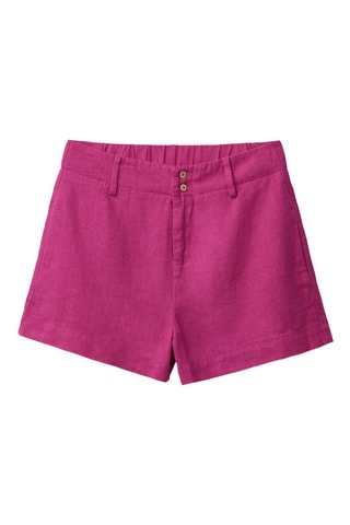 Short en lin - Fuchsia