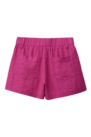 Short en lin - Fuchsia