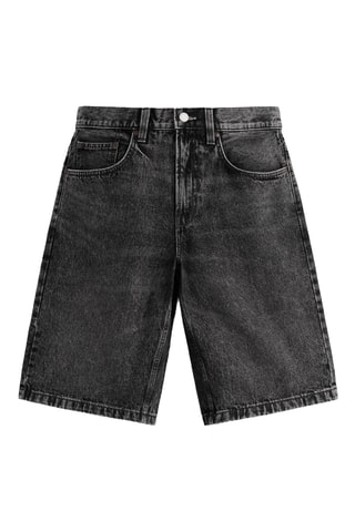 Short baggy en jean - Noir